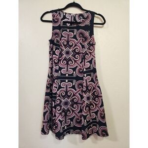 Chan Luu A Line Sleeveless Dress Black‎ and Red Size Small